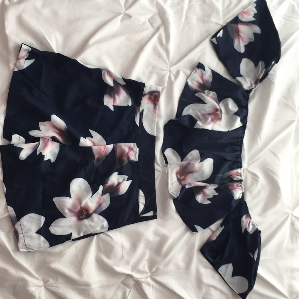 Matching Two- Piece short and crop top set